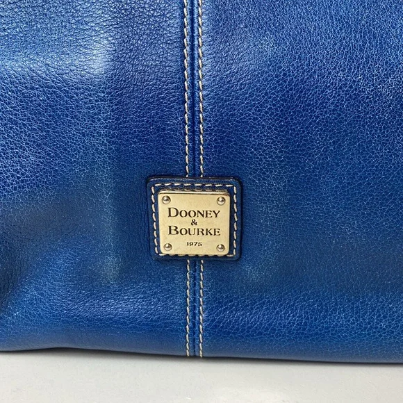 Dooney & Bourke Blue Leather Hobo Bag - Picture 3 of 12